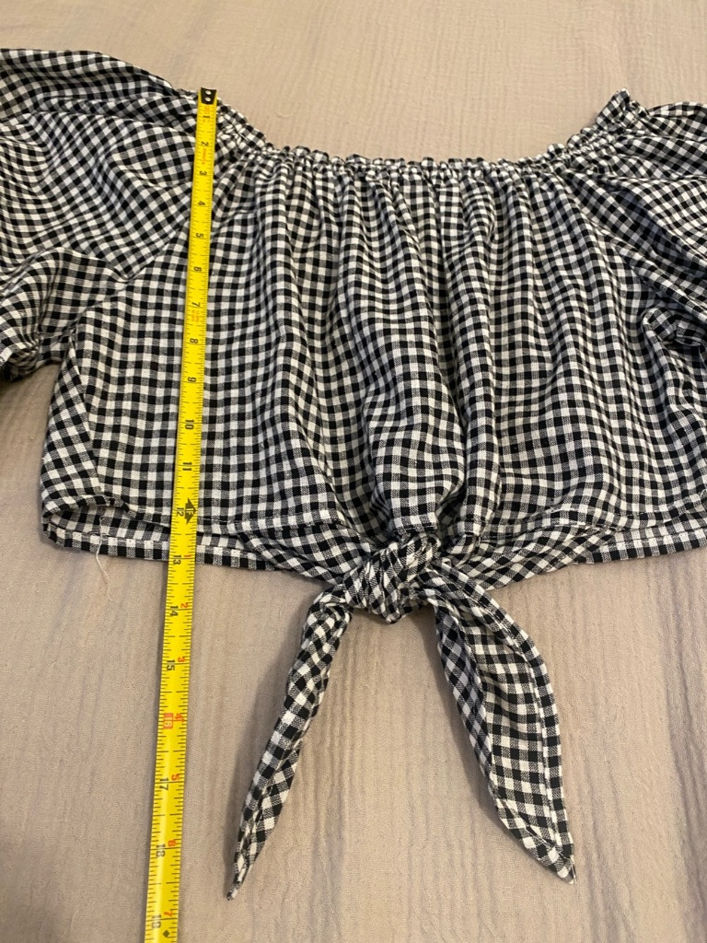 DEJA BLUE Set Black & White Gingham TOP & Tiered Maxi Skirt - Women. Size M - Picture 7 of 13